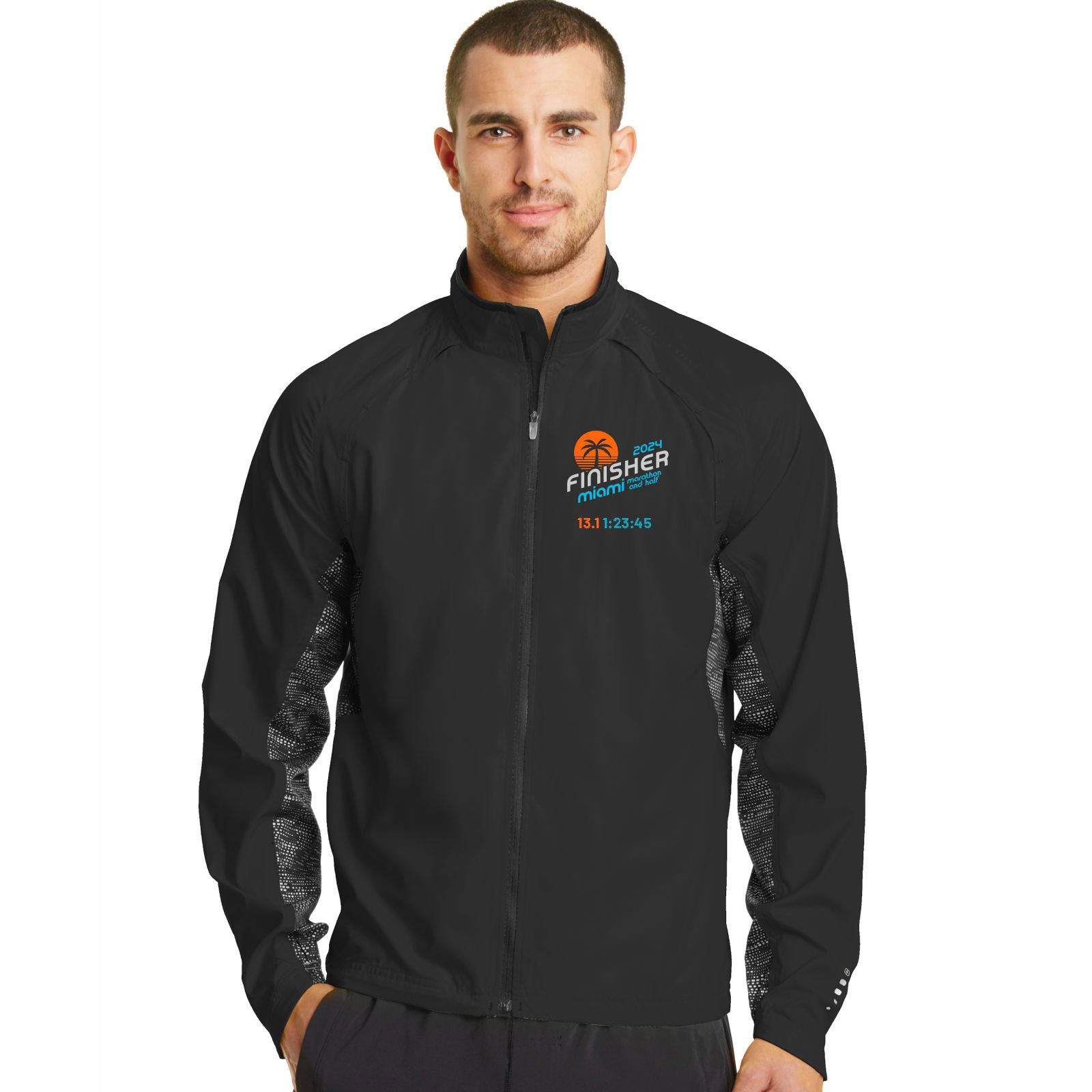 Men's Tech Zip Shell -Blacktop- 2024 Finisher Embroidery - CUSTOMIZE WITH YOUR TIME