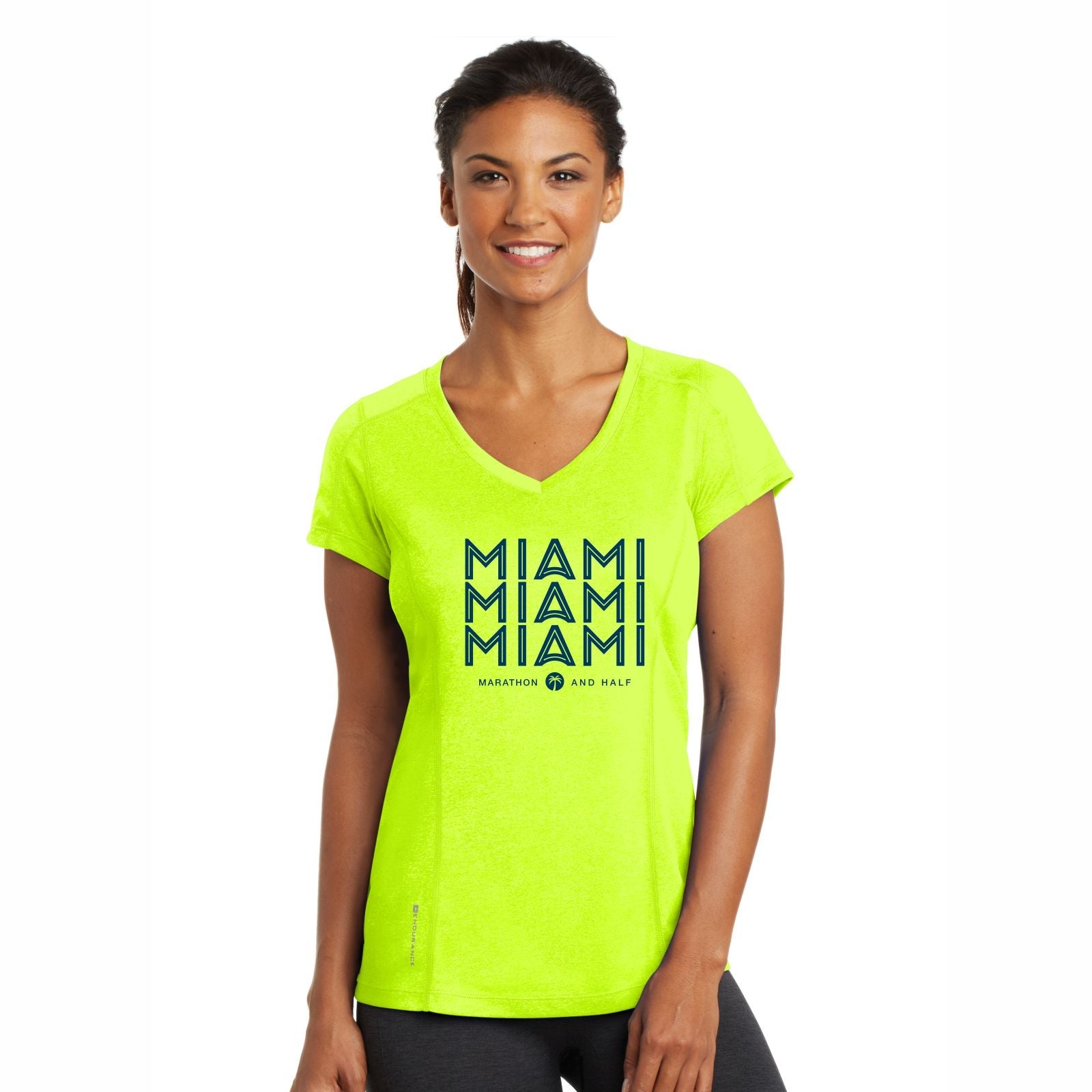 Women's OGIO Tech V-Neck Tee -Pace Yellow- Stack