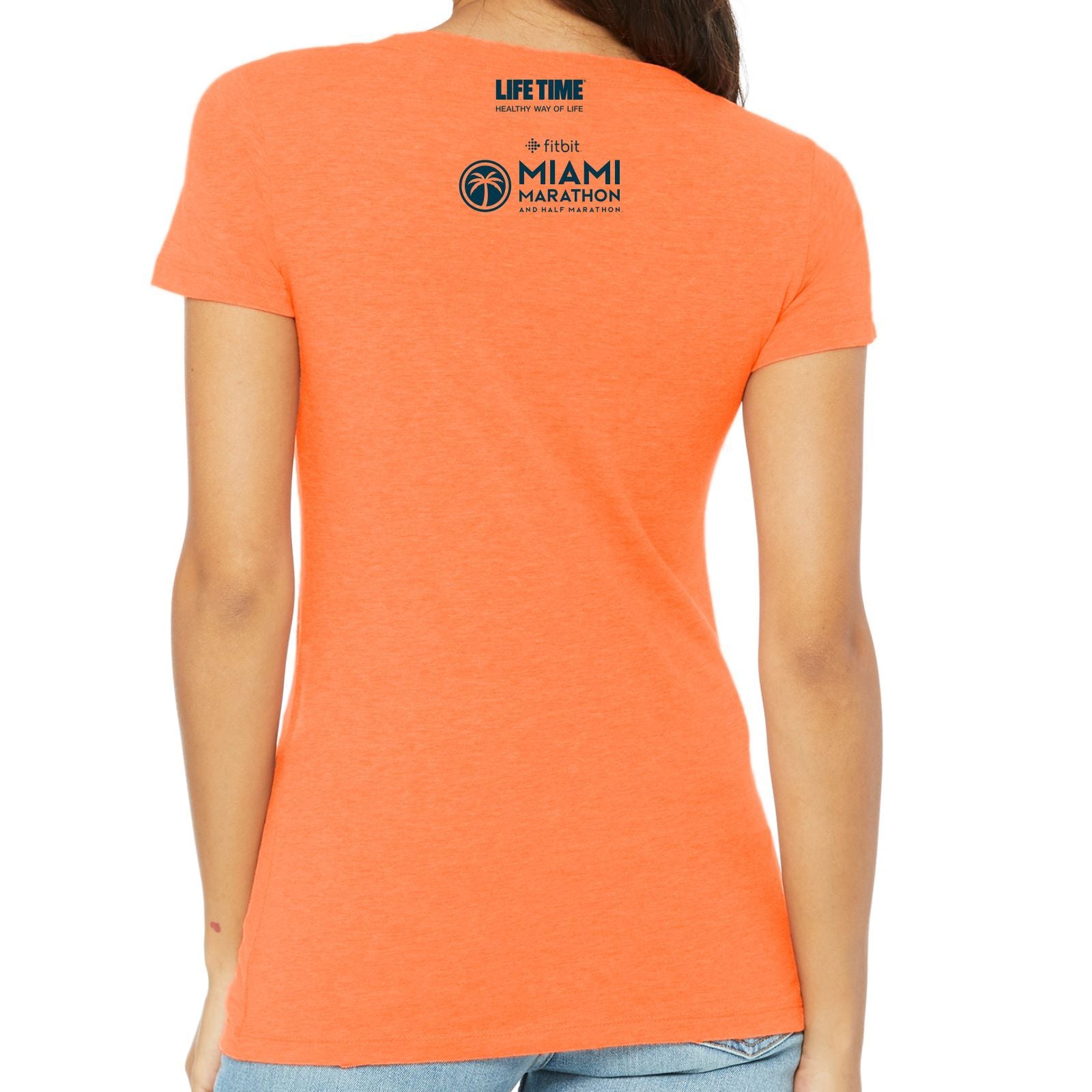 Women's SS Slim Fit Tee -Orange- Run Miami