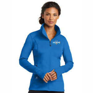 Women's Tech Stretch Zip Jacket -Electric Blue- Embroidery