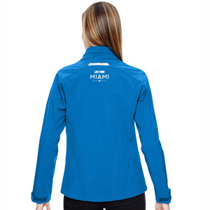 Women's Zip Reflective Water-Resistant Shell -Olympic Blue- Embroidery