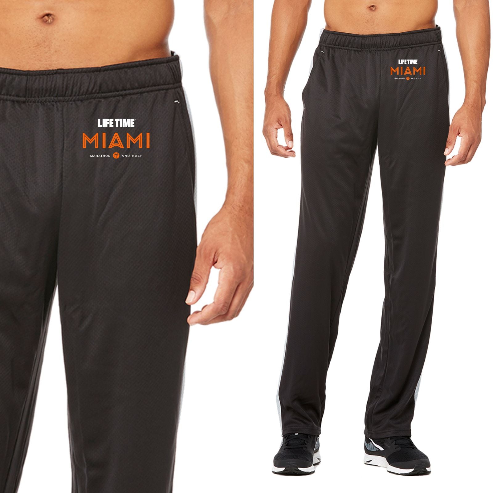 Men's Tech Track Pants -Black/Grey- Logo