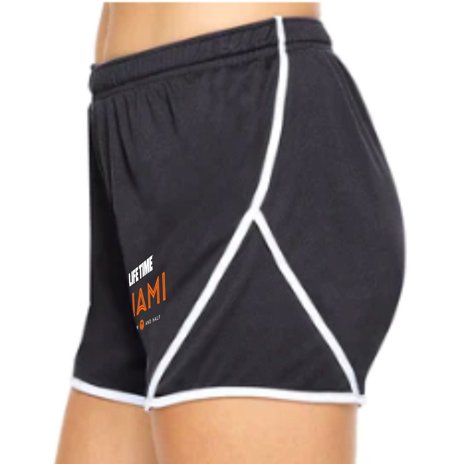 Women's Gym 3" Shorts -Black/White- Logo