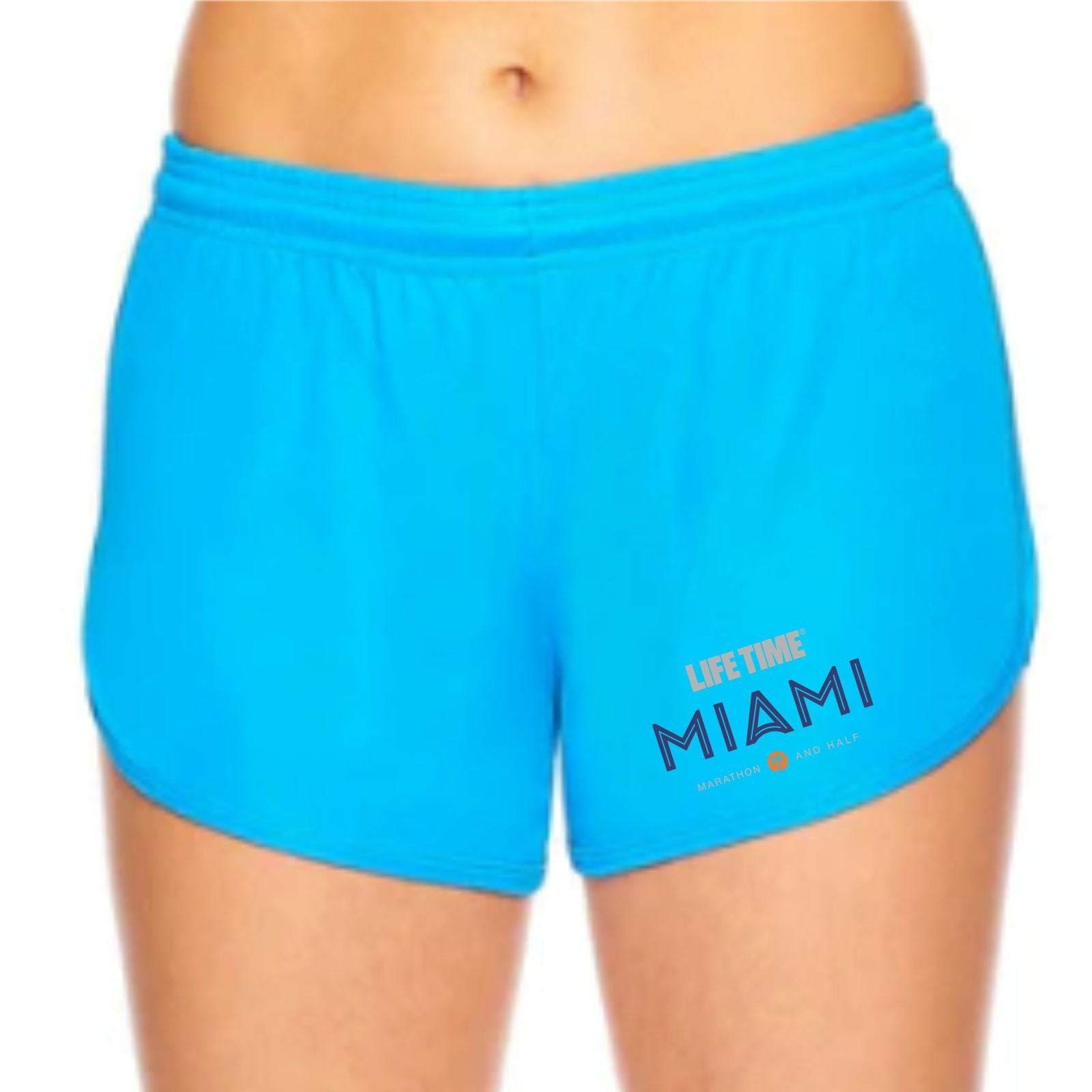 Women's Gym 3" Shorts -Safety Blue- Logo