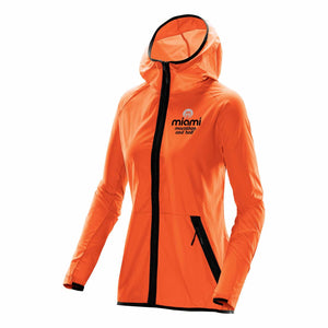 Women's DWR Zip Hooded Shell -Orange- Embr