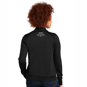 Women's New Era Zip Cowl Jacket -Black- Embr