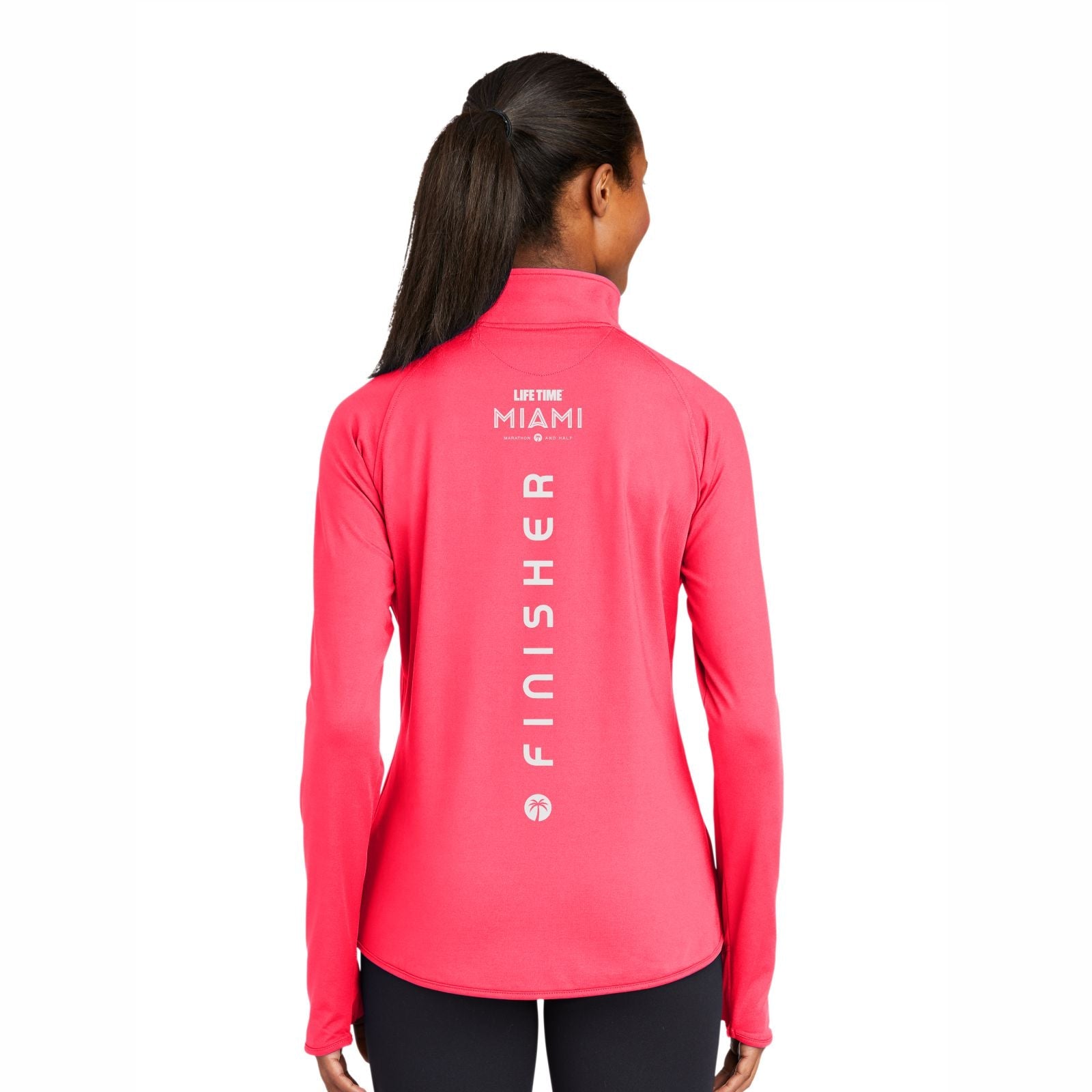 Women's Pocket 1/2 Zip -Hot Coral- 2024 Finisher LCP