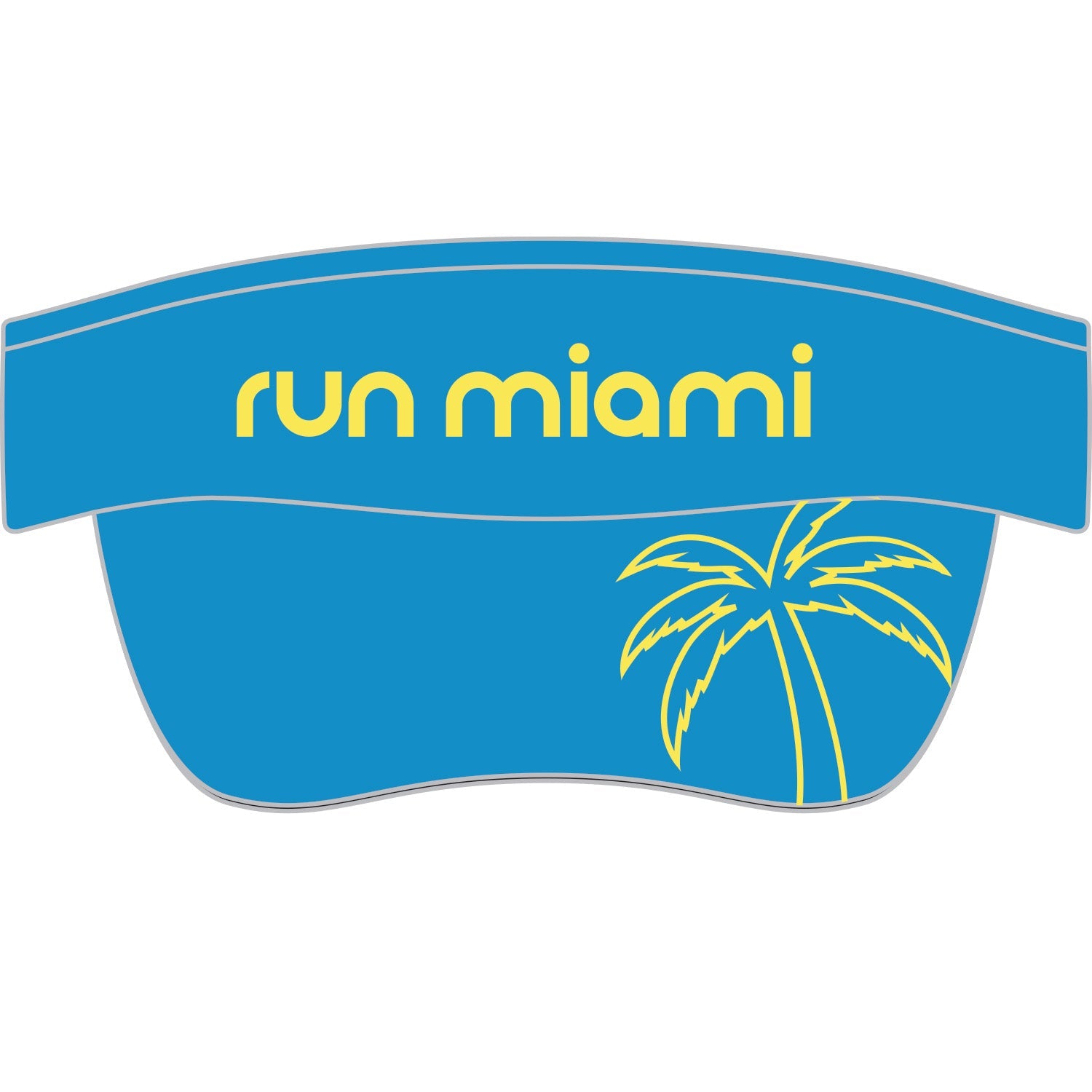 Visor -Hi Viz Blue- Run Miami Elastic