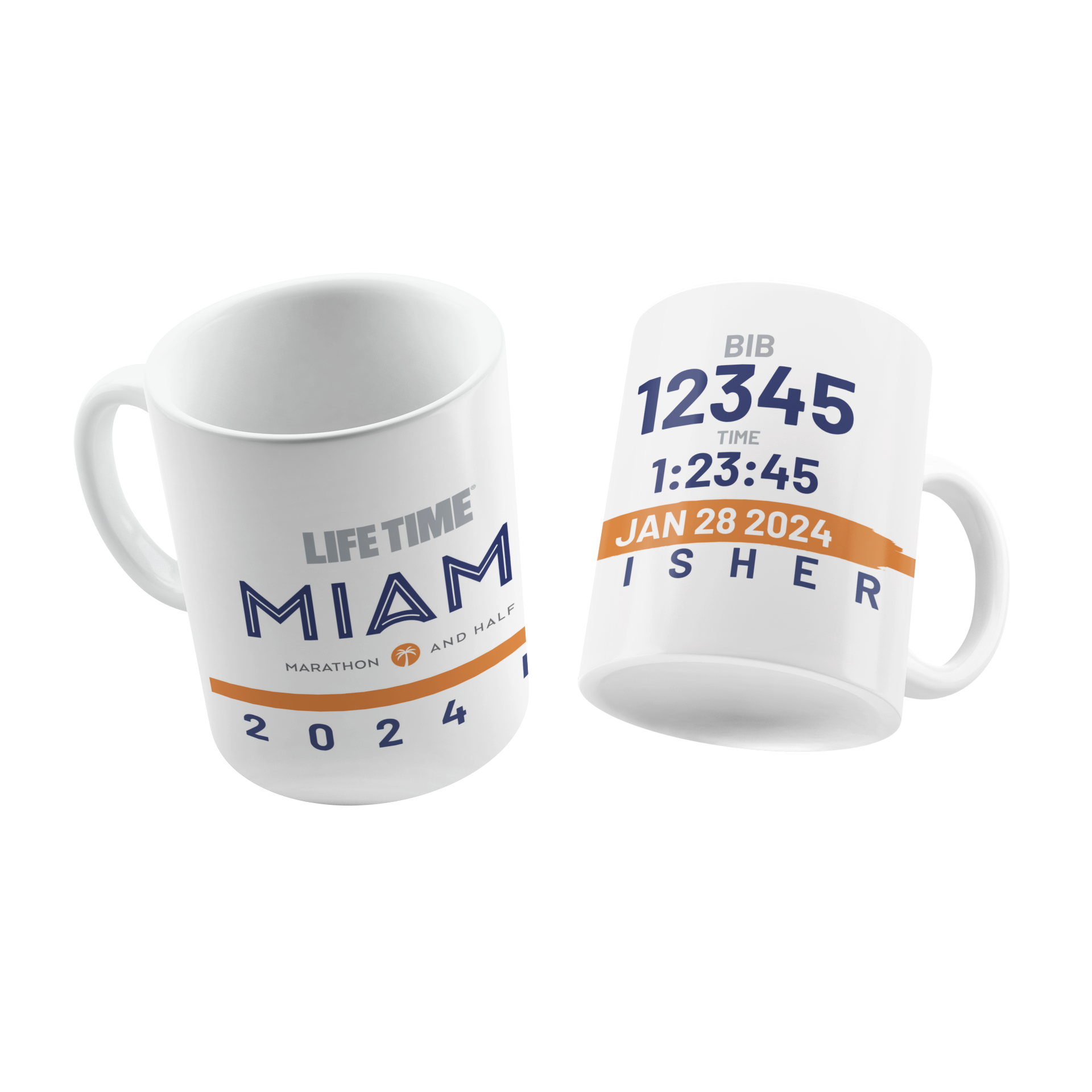 Miami Marathon '24 11 oz Finisher Mug - Custom with your time